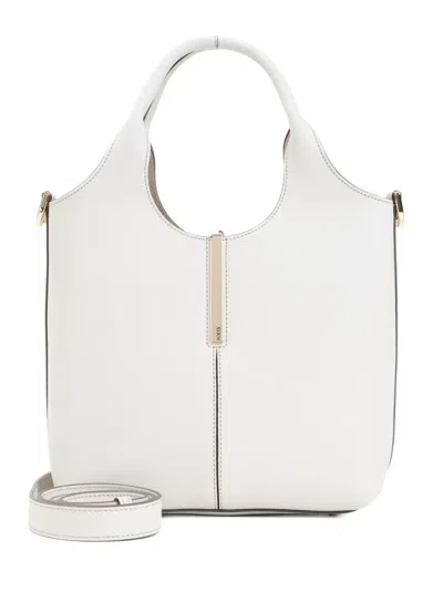 Tod's Leather Tote Bag In White