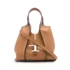 Tod's T Timeless Mini Leather Shopping Bag In Brown