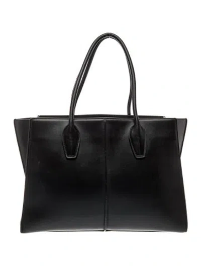 Pre-owned Tod's Leather Tote In Black