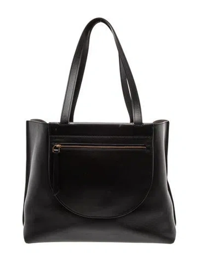 Pre-owned Tod's Leather Tote In Black