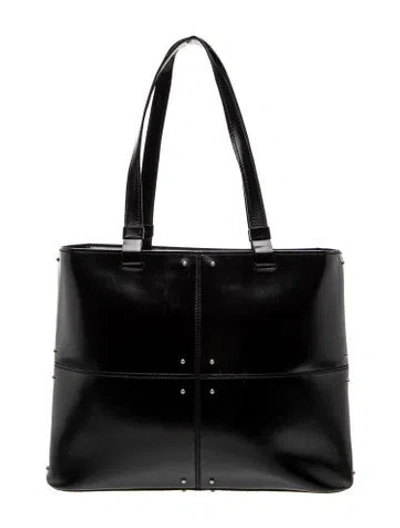 Pre-owned Tod's Leather Tote In Black