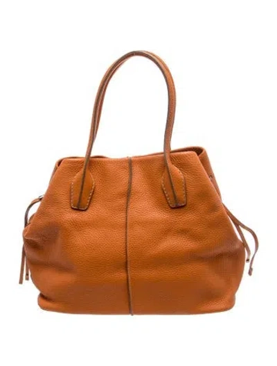 Pre-owned Tod's Leather Tote In Brown