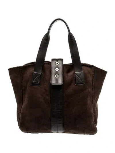 Pre-owned Tod's Leather Tote In Brown