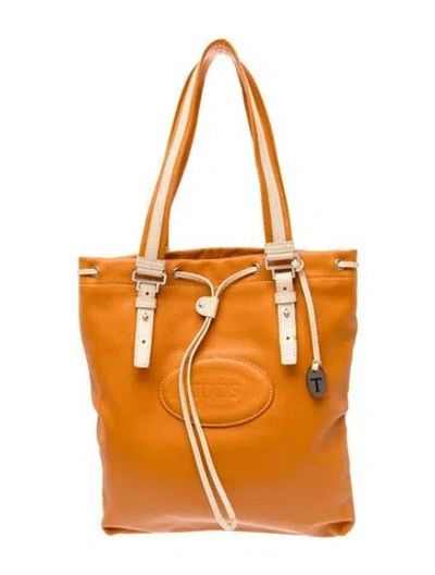 Pre-owned Tod's Leather Tote In Orange
