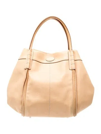 Pre-owned Tod's Leather Tote In Orange