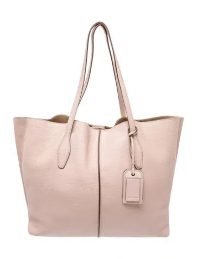 Pre-owned Tod's Leather Tote In Pink