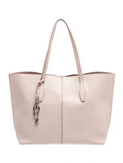 Pre-owned Tod's Leather Tote In Pink
