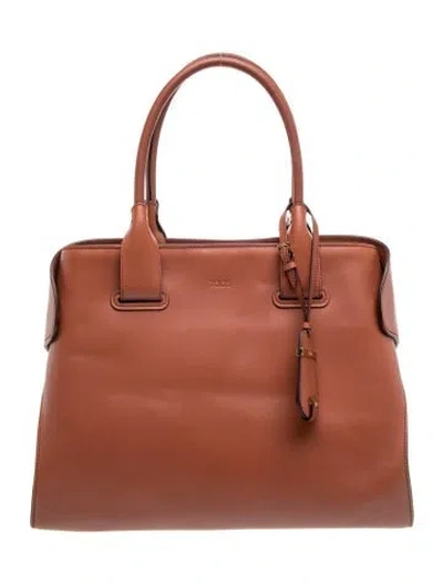 Pre-owned Tod's Leather Tote In Red