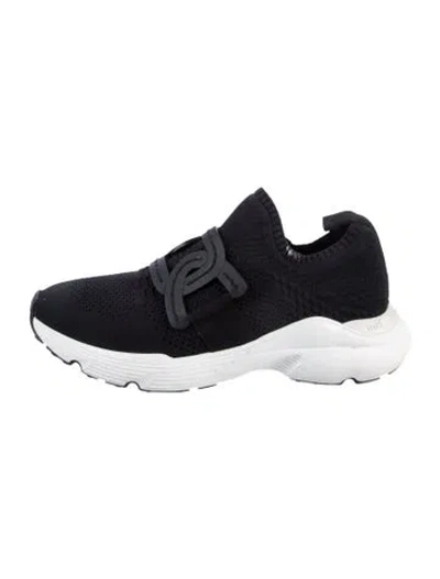 Pre-owned Tod's Leather Trim Embellishment Athletic Sneakers In Black