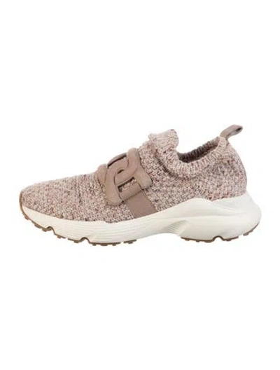 Pre-owned Tod's Leather Trim Embellishment Sneakers In Multi