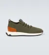 Tod's Running Mid Volume 63k Mesh Sneakers In Green