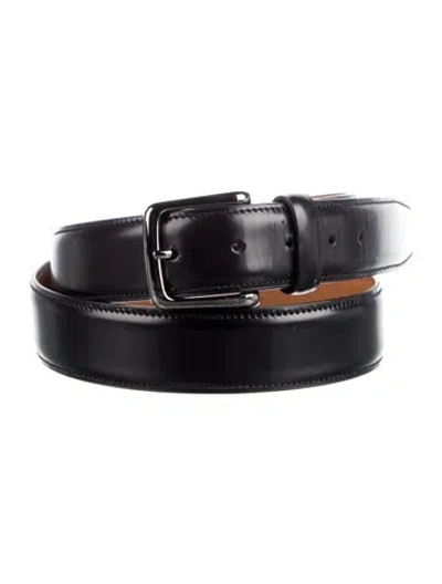 Pre-owned Tod's Leather Waist Belt In Black