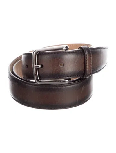 Pre-owned Tod's Leather Waist Belt In Black