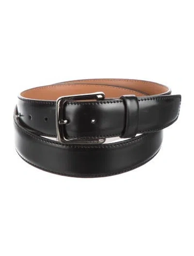 Pre-owned Tod's Leather Waist Belt In Black