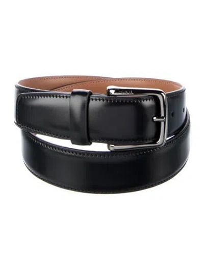 Pre-owned Tod's Leather Waist Belt In Black