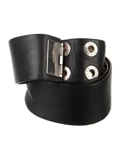 Pre-owned Tod's Leather Waist Belt In Black