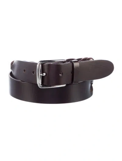 Pre-owned Tod's Leather Waist Belt In Brown