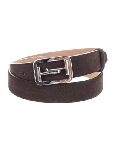Pre-owned Tod's Leather Waist Belt In Brown