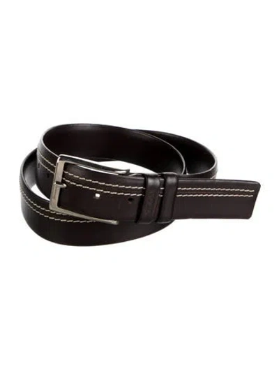 Pre-owned Tod's Leather Waist Belt In Brown