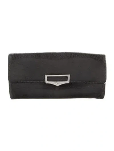 Pre-owned Tod's Leather Wallet In Black