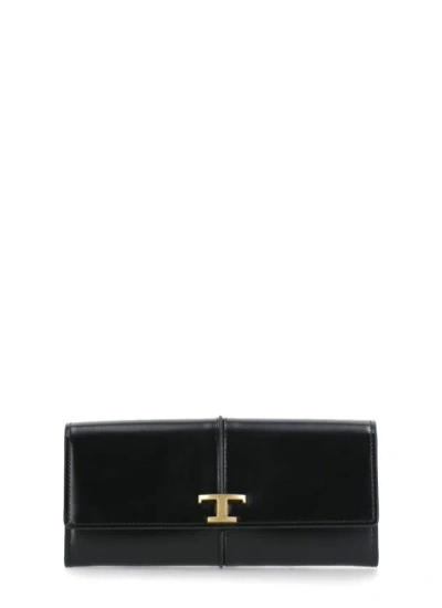 Tod's Leather Wallet In Black