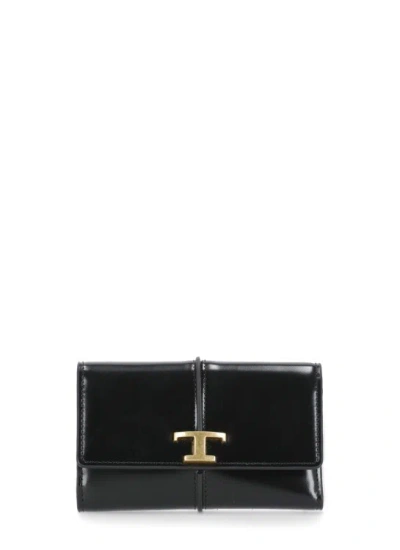 Tod's Leather Wallet In Black