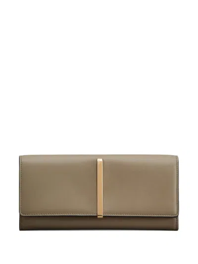 Tod's Leather Wallet In Neutral