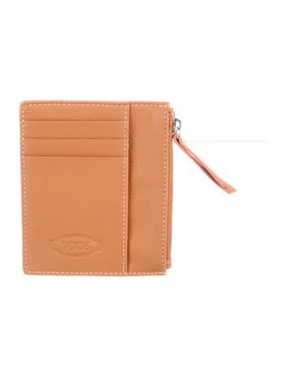 Pre-owned Tod's Leather Wallet W/ Tags In Brown