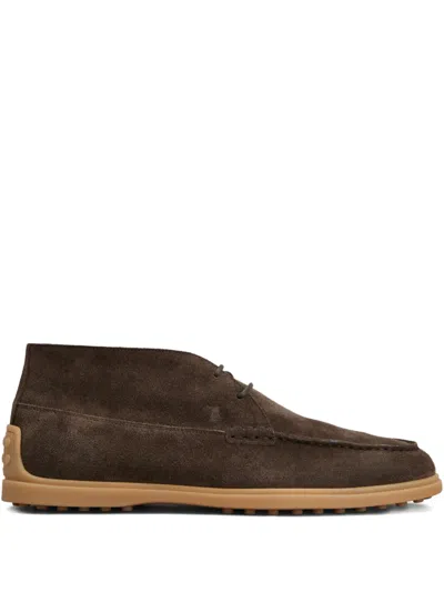 Tod's Suede Desert Boots In Brown