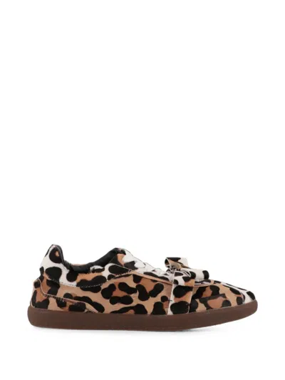 Tod's Leopard-print Bow-detail Sneakers In Animal Print