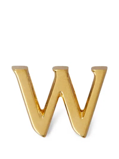 Tod's Letter W Charm In Gold