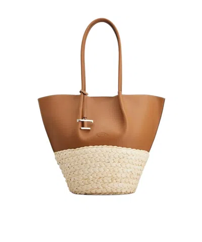 Tod's Lettering Detail Tote Bag