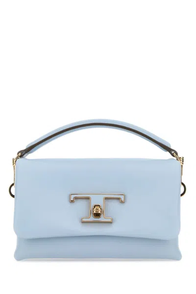 Tod's Light Blue Logo-plaque Shoulder Bag