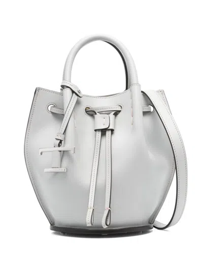 Tod's Light Grey Logo-charm Mini Bucket Bag
