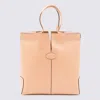 Tod's Tods Light Pink Leather Totes In Yellow