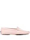 Tod's Light Pink Light Pink Gommino Leather Driving Shoes In Light Pink