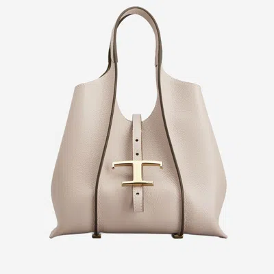 Tod's Light Pink T Timeless Tote