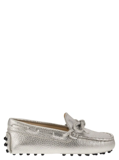 Tod's Kids' Loafer Gommino In Silver
