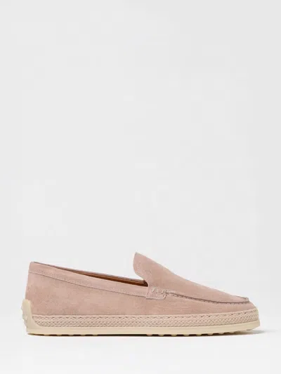 Tod's Suede Loafers In Pink