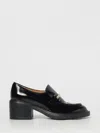 Tod's Block Heel Round Toe Loafers With Hardware In Black