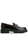 Tod's Chain Loafers In Black