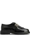 Tod's Monk Strap In Leather With English Dovetail Stitching And Fringe In Black