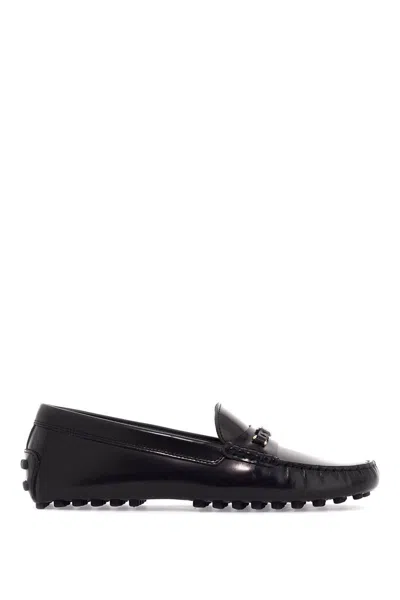 Tod's Round-head Flat Shoes In Black