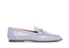 Tod's Hardware Leather Loafers Round Toe In Blue