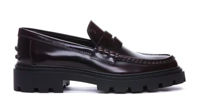 Tod's Loafers In Bordeaux