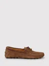 Tod's Light Walnut Leather Driving Moccasin Made In Italy Men In Brown