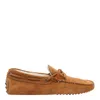 Tod's Mocassini In Pelle Scamosciata Cammello Uomo In Brown