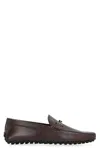 Tod's City Gommino Leather Loafers In Brown