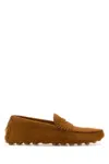 Tod's Caramel Calf Hair Loafers In Brown