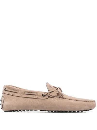 Tod's Gommino Driving Leather Slippers In Brown